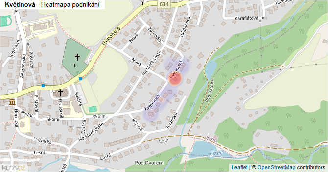 Květinová - mapa podnikání