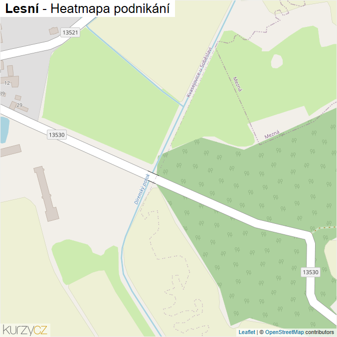 Mapa Lesní - Firmy v ulici.