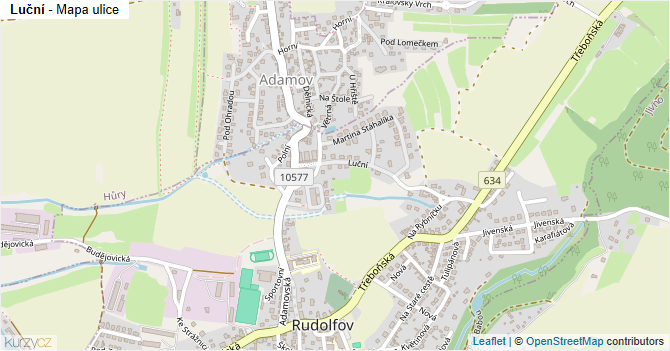 Luční - mapa ulice