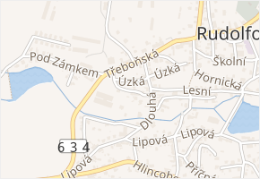 Na plácku v obci Rudolfov - mapa ulice