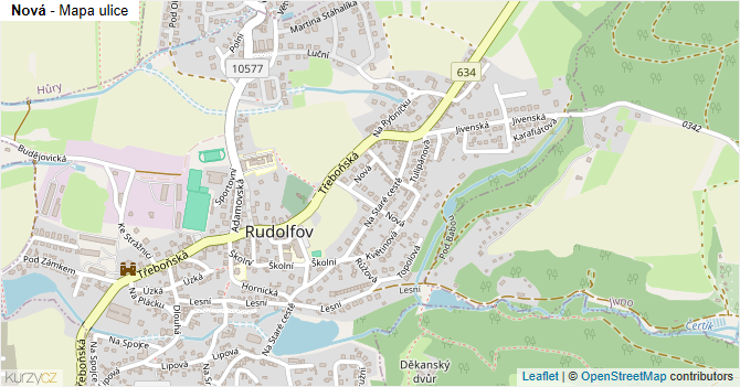 Nová - mapa ulice