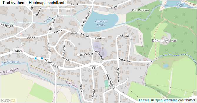 Pod svahem - mapa podnikání