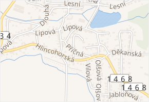 Příčná v obci Rudolfov - mapa ulice