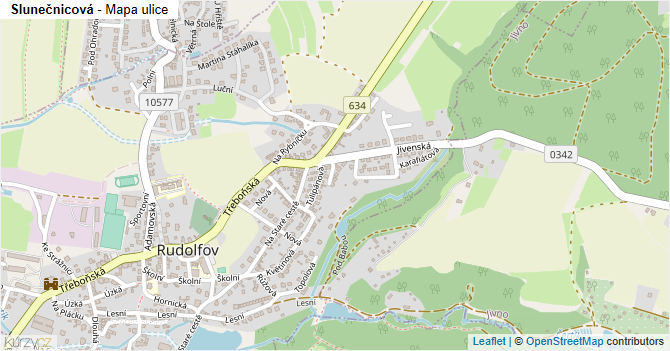 Slunečnicová - mapa ulice