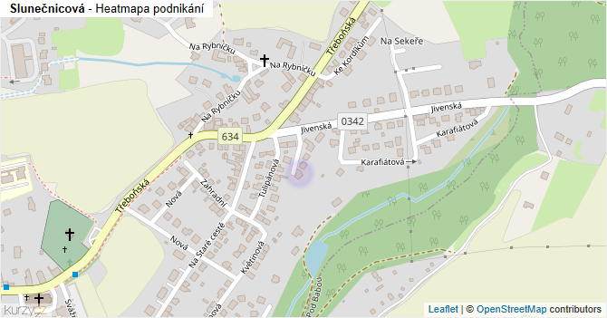 Slunečnicová - mapa podnikání