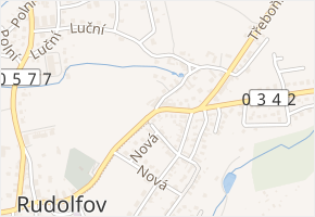 Třeboňská v obci Rudolfov - mapa ulice