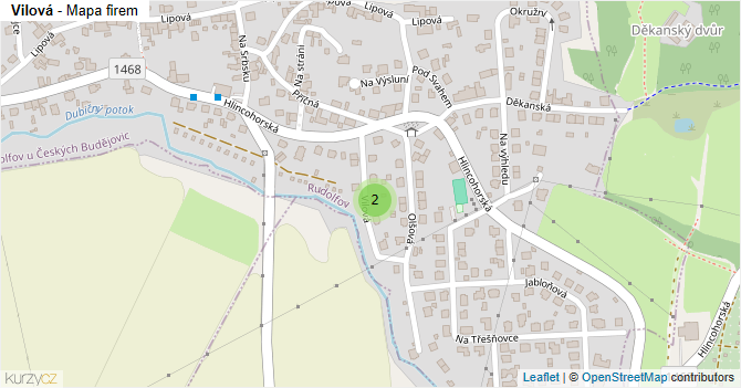 Vilová - mapa firem