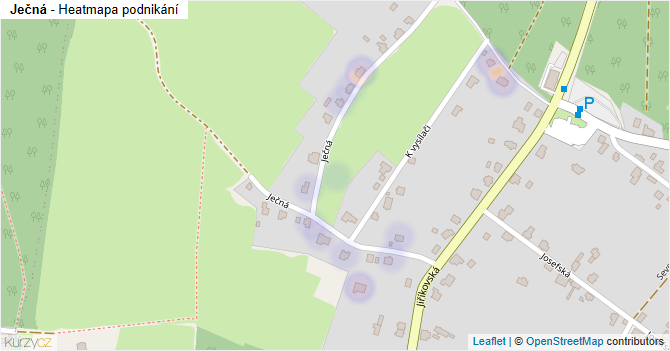Ječná - mapa podnikání