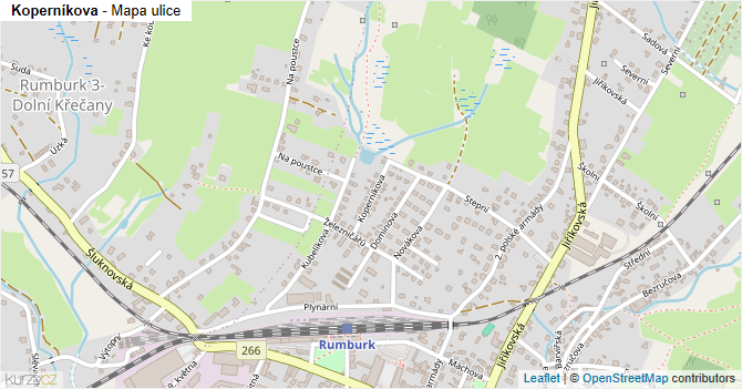Koperníkova - mapa ulice