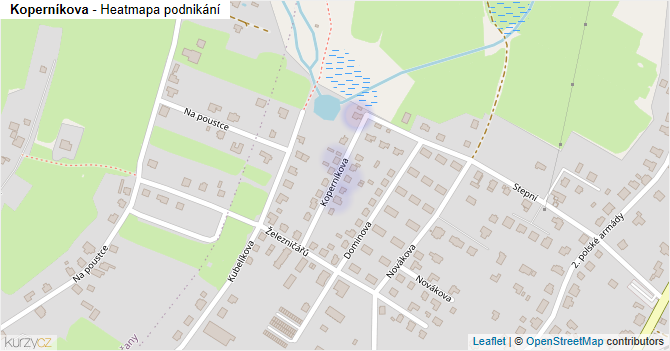 Koperníkova - mapa podnikání