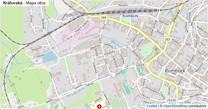 Královská - mapa ulice
