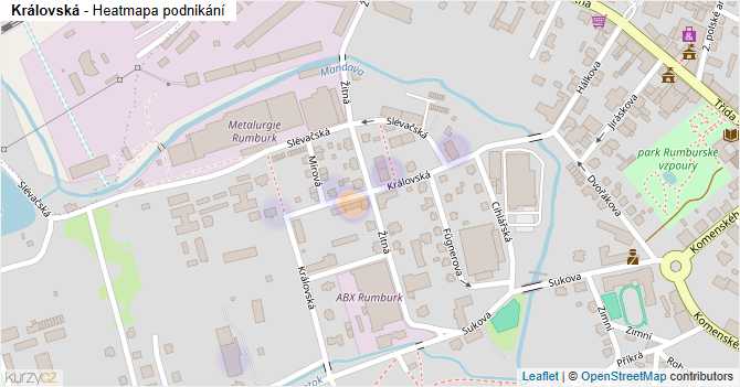 Královská - mapa podnikání