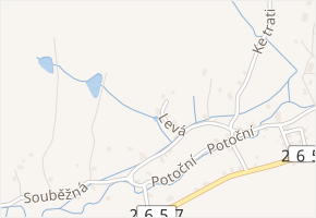 Levá v obci Rumburk - mapa ulice
