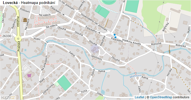 Lovecká - mapa podnikání