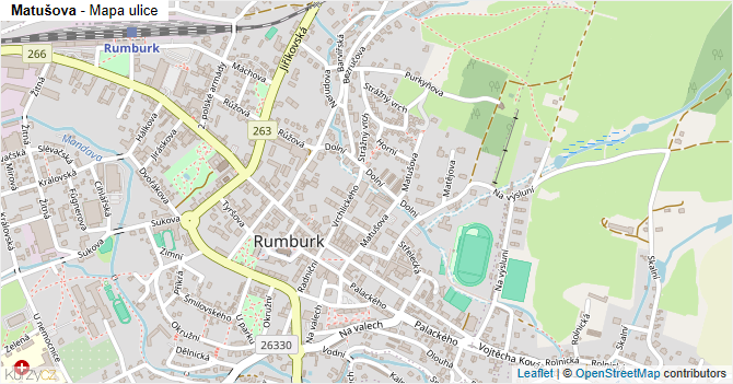 Matušova - mapa ulice
