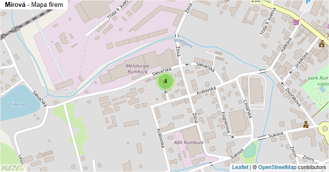 Mírová - mapa firem