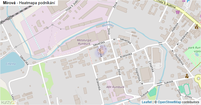 Mírová - mapa podnikání