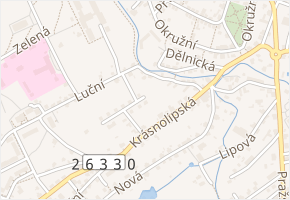Myslivecká v obci Rumburk - mapa ulice