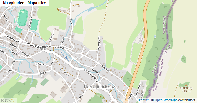 Na vyhlídce - mapa ulice