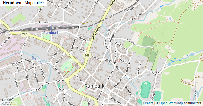 Nerudova - mapa ulice