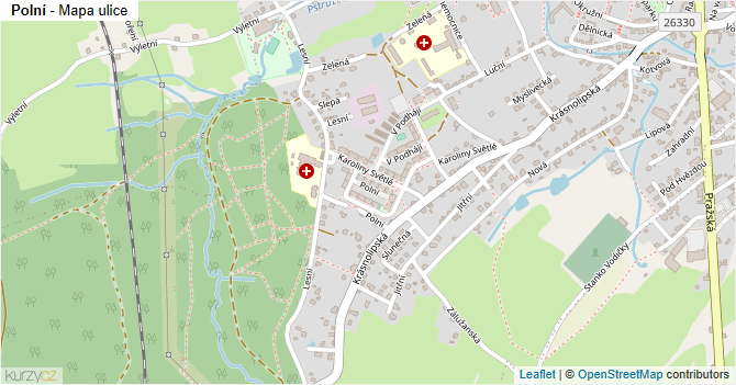 Polní - mapa ulice