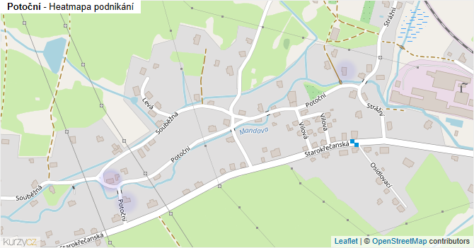 Potoční - mapa podnikání