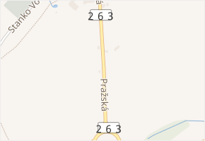 Pražská v obci Rumburk - mapa ulice