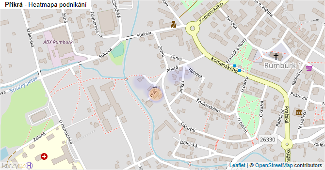 Příkrá - mapa podnikání
