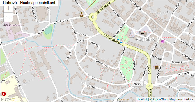 Rohová - mapa podnikání
