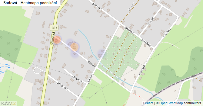 Sadová - mapa podnikání