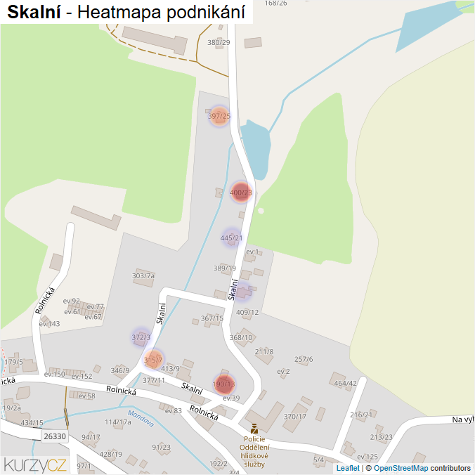 Mapa Skalní - Firmy v ulici.