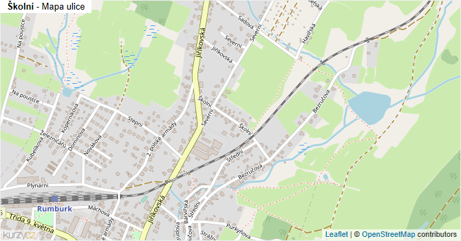 Školní - mapa ulice