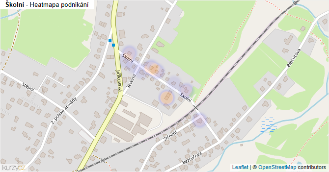 Školní - mapa podnikání
