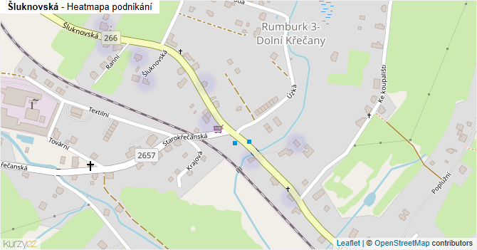 Šluknovská - mapa podnikání