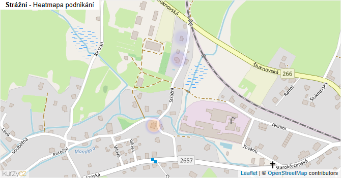 Strážní - mapa podnikání