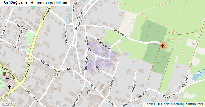 Strážný vrch - mapa podnikání