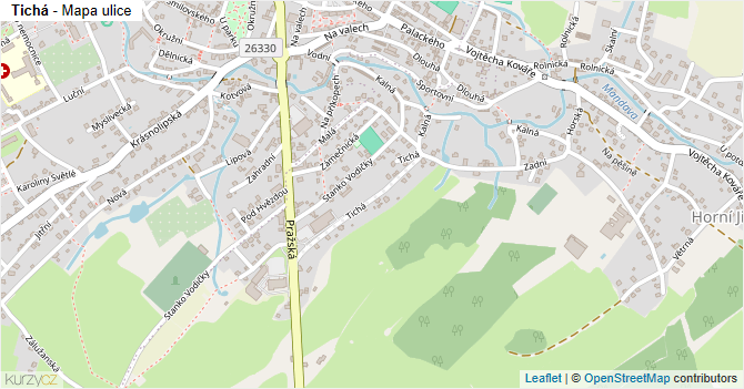 Tichá - mapa ulice