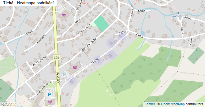 Tichá - mapa podnikání