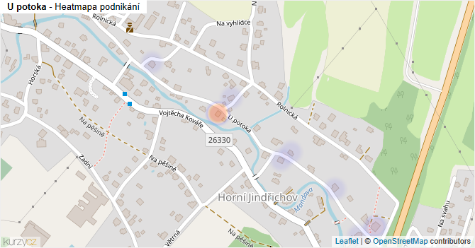 U potoka - mapa podnikání