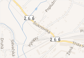 U rybníka v obci Rumburk - mapa ulice