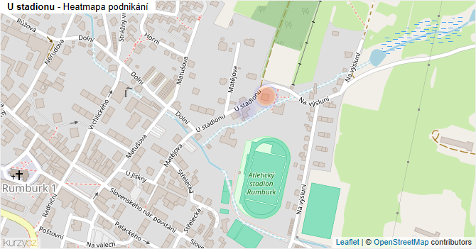 U stadionu - mapa podnikání