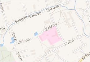 Zelená v obci Rumburk - mapa ulice