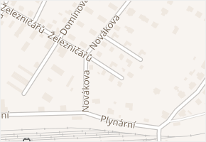 Železničářů v obci Rumburk - mapa ulice