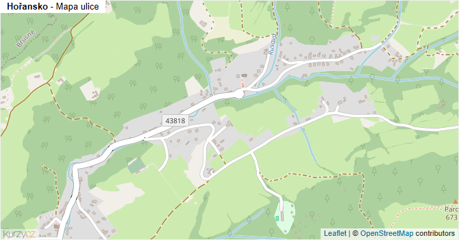 Hořansko - mapa ulice