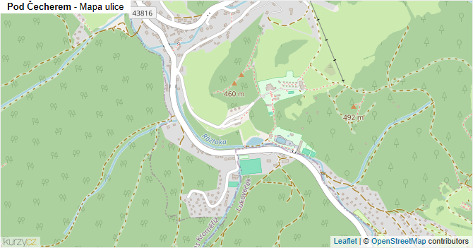 Pod Čecherem - mapa ulice