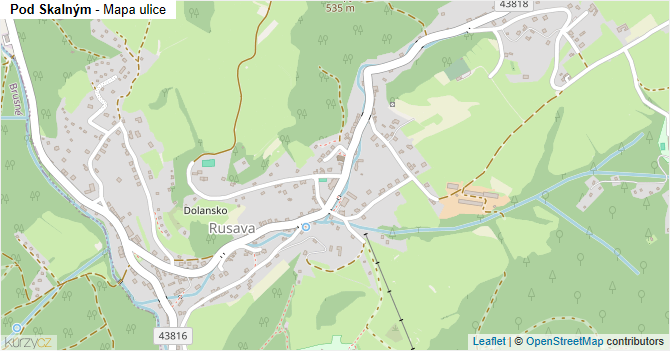 Pod Skalným - mapa ulice