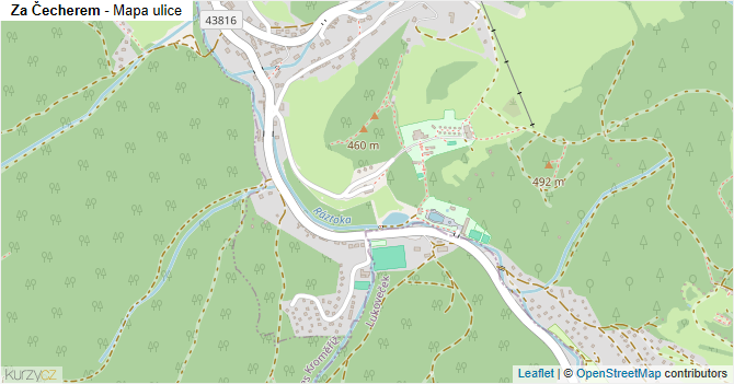 Za Čecherem - mapa ulice