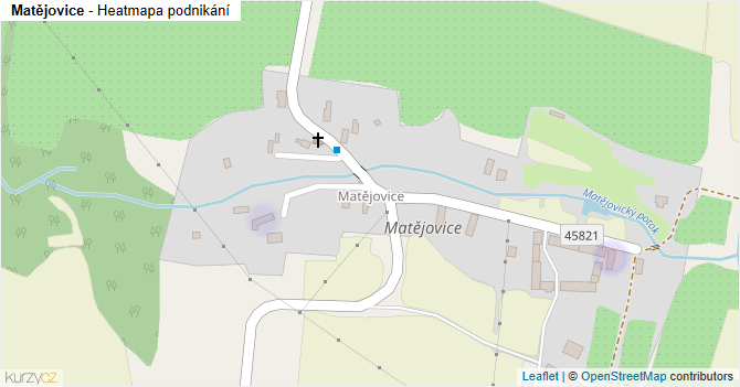Matějovice - mapa podnikání