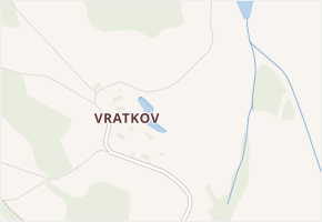 Vratkov v obci Rušinov - mapa části obce