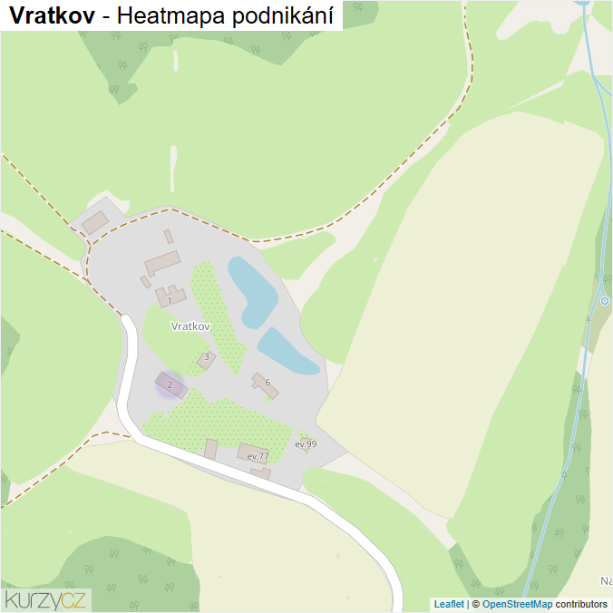 Mapa Vratkov - Firmy v části obce.